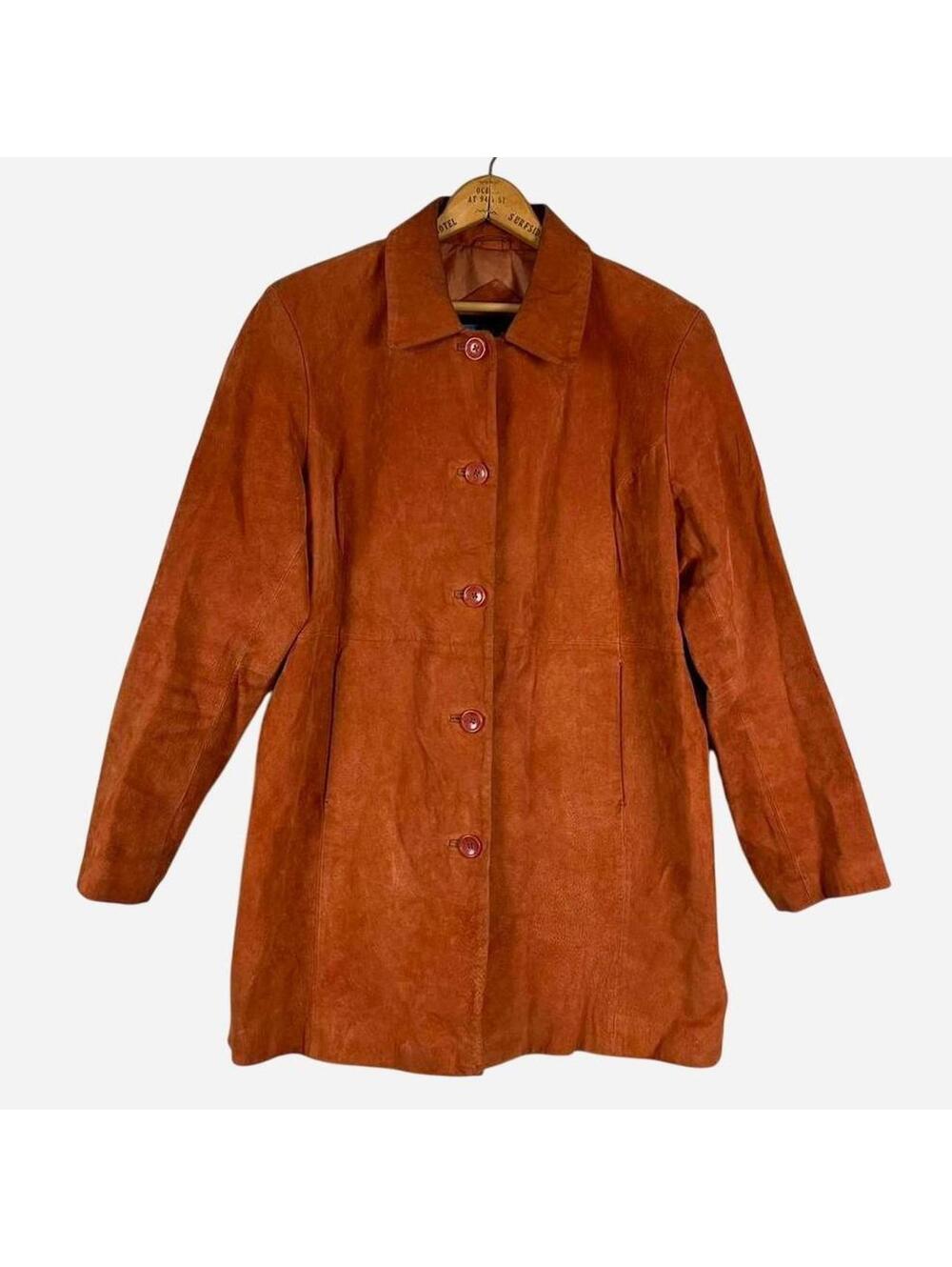 Relativity Suede Coat - Orange/Rust 90s